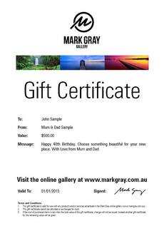 Photography Course Gift Voucher