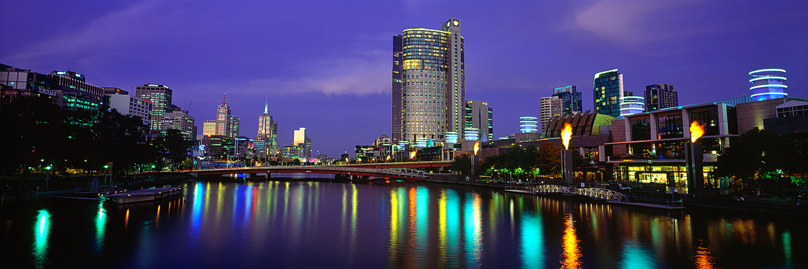 Melbourne Crown Casino Flames Photo