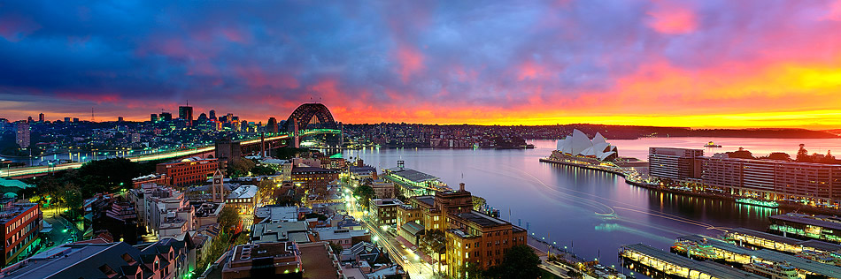 Sydney Harbour Bridge Opera House Sunrise
